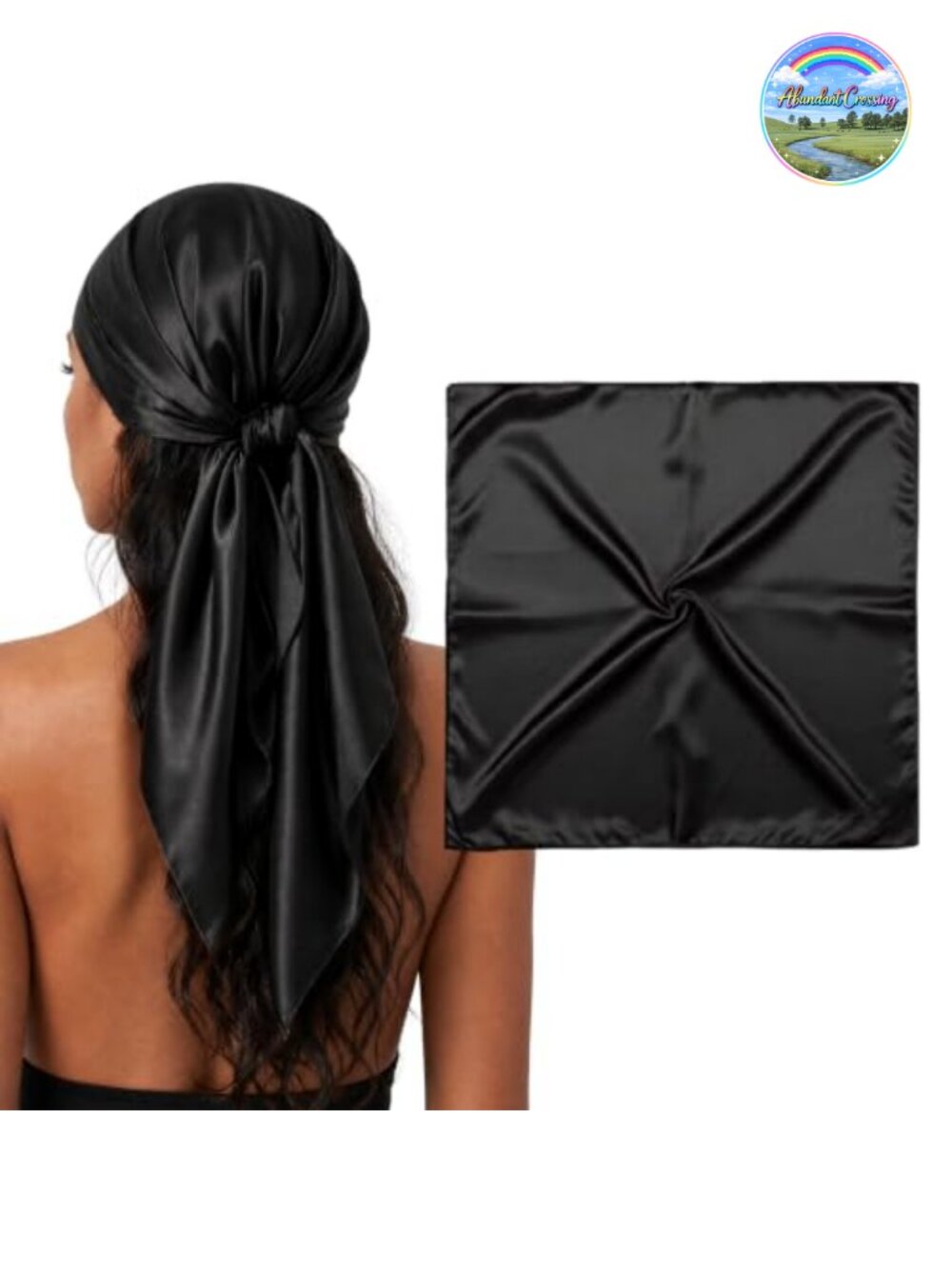 100% Mulberry Silk Large Head Scarf Bandana 19 Momme Grade 6A 36 Square